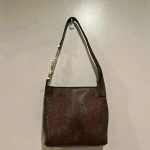 Barry Keiselstein Cord Alligator Bag with Gold Alligator Handle
